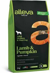 Сухой корм Alleva Natural Ягненок и Тыква Adult Medium / Maxi для взрослых собак средних и крупных пород, 2 кг